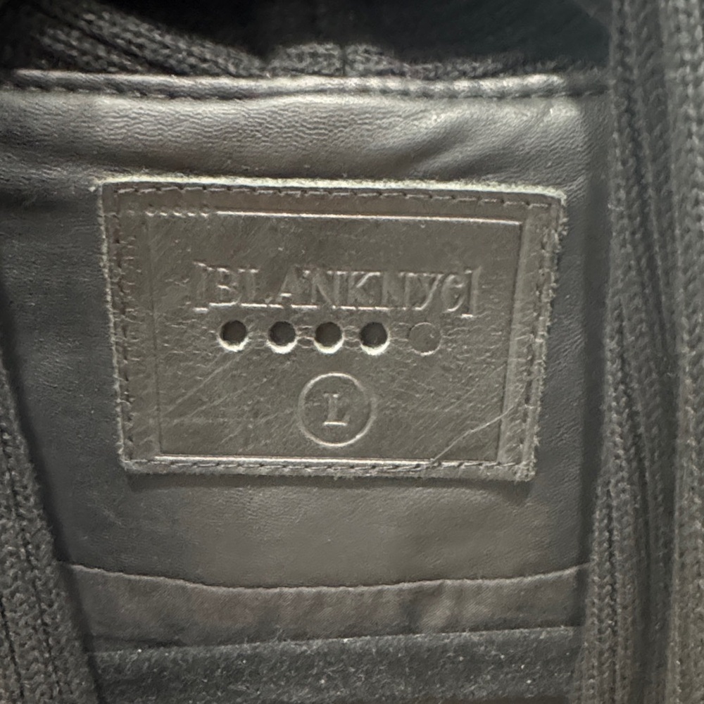 Blank NYC Black Draped Leather Jacket - Picture 2 of 5